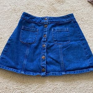 brandy melville denim button up skirt!